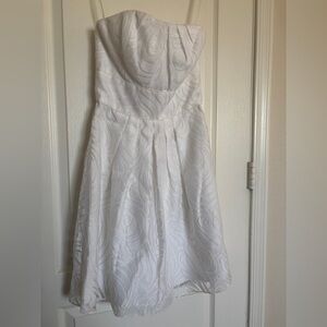 White House Black Market Strapless White Dress